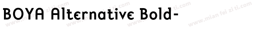 BOYA Alternative Bold字体转换